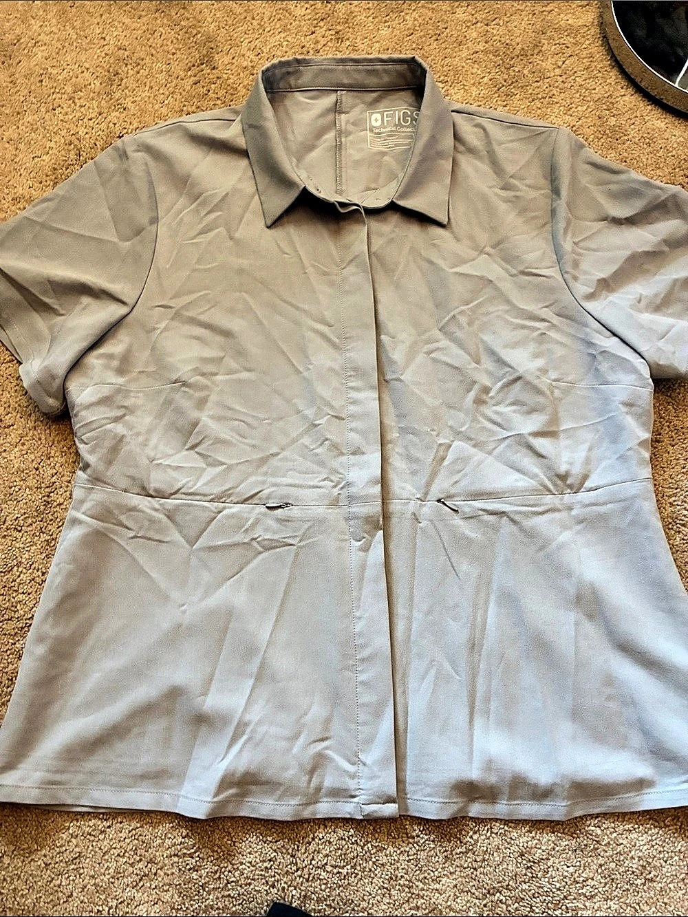FIGS Catarina One-Pocket Scrub Top Medical Uniform Heather Gray Women's XXL